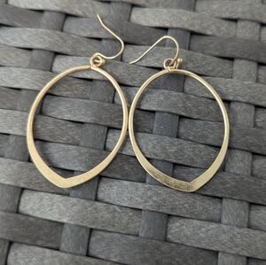 Gold Dangling Hoop Earrings
